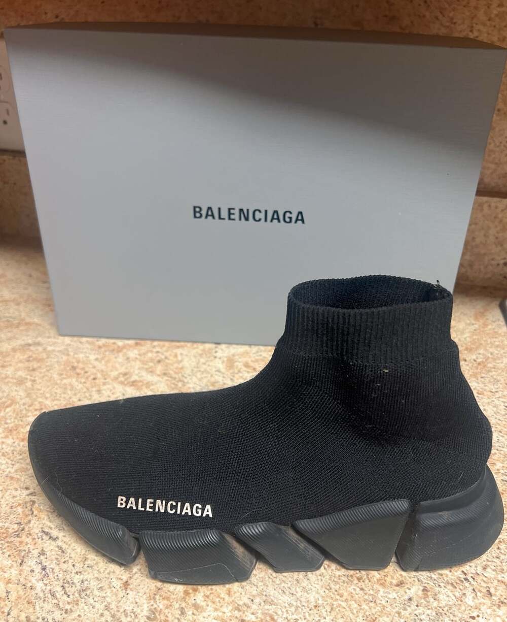 Balenciaga Speed 2.0 Black Knit Sock Sneakers Amputee Left Shoe